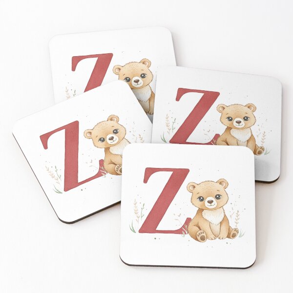 Item preview, Watercolor bear with letter Z designed and sold by Motivburg.