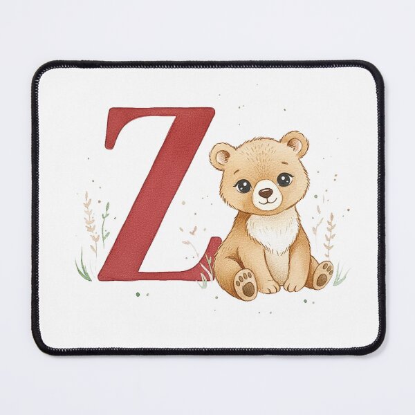Item preview, Watercolor bear with letter Z designed and sold by Motivburg.
