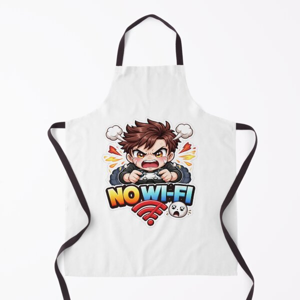 Item preview, No WiFi Gamer Sticker – Funny Gaming Lag Meme Angry Chibi Gamer Sticker designed and sold by Sidra digital art 8277237.