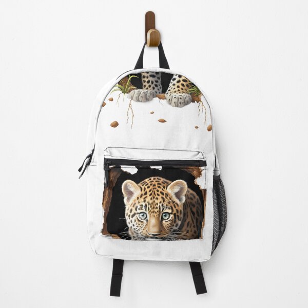 Item preview, Cute Leopard Cub Breaking Wall Realistic 3D Wildlife Animal Graphic designed and sold by alber-garnell.