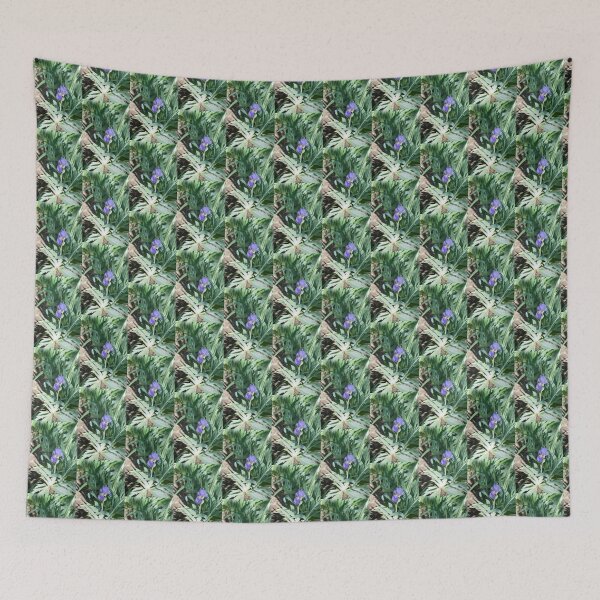 Item preview, Elegant Violet Iris Bloom in Sunlit Garden designed and sold by Georgia Mizuleva.