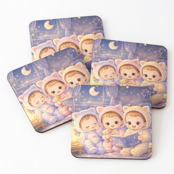 Item preview, Cute Pajama Kids Reading Bedtime Story Kawaii Night Art designed and sold by Teenidesign .