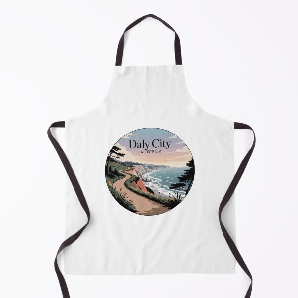 Item preview, Daly City California: Pastel Cliffside Ocean Illustration designed and sold by CircinusStore.