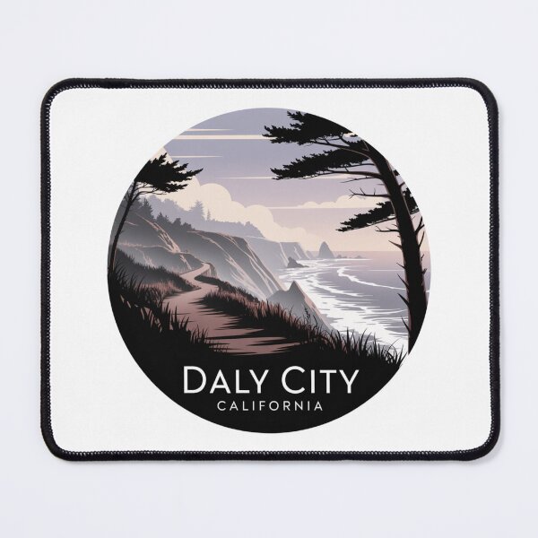 Item preview, Daly City California: Pastel Sunset Cliffside Illustration designed and sold by CircinusStore.