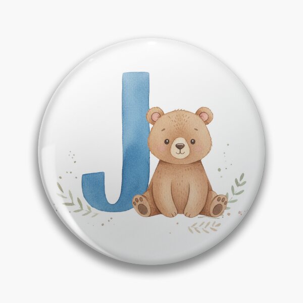 Item preview, Watercolor bear with letter J designed and sold by Motivburg.
