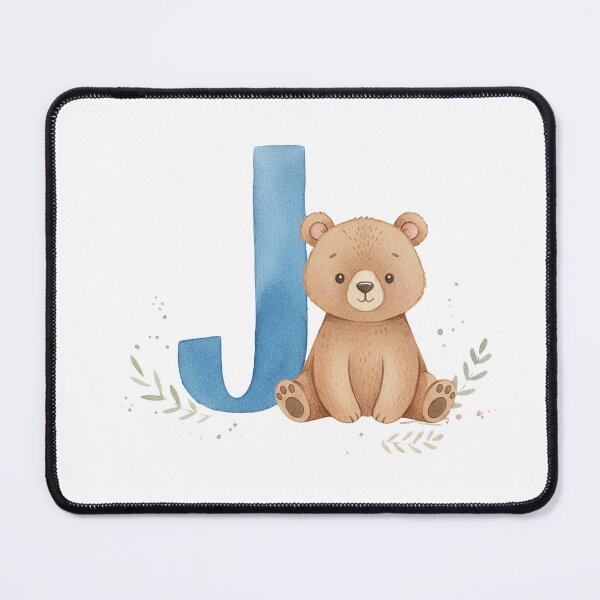 Item preview, Watercolor bear with letter J designed and sold by Motivburg.