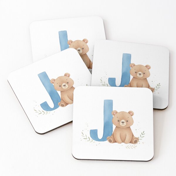 Item preview, Watercolor bear with letter J designed and sold by Motivburg.