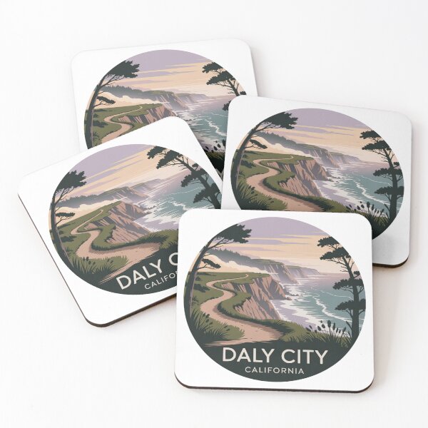 Item preview, Daly City California: Coastal Drive Pastel Cliffside designed and sold by CircinusStore.