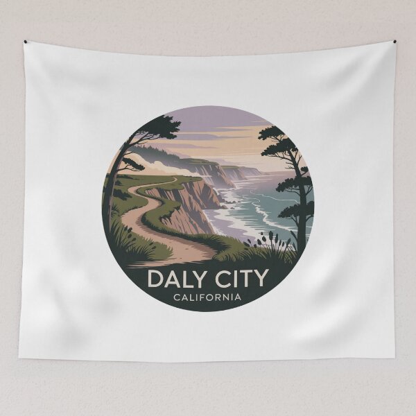 Item preview, Daly City California: Coastal Drive Pastel Cliffside designed and sold by CircinusStore.