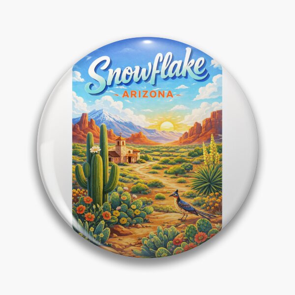 Item preview, Snowflake Arizona Navajo County Mogollon Rim and White Mountains Region designed and sold by Places On Earth.