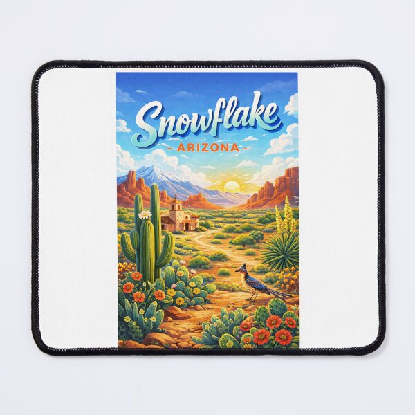 Item preview, Snowflake Arizona Navajo County Mogollon Rim and White Mountains Region designed and sold by Places On Earth.