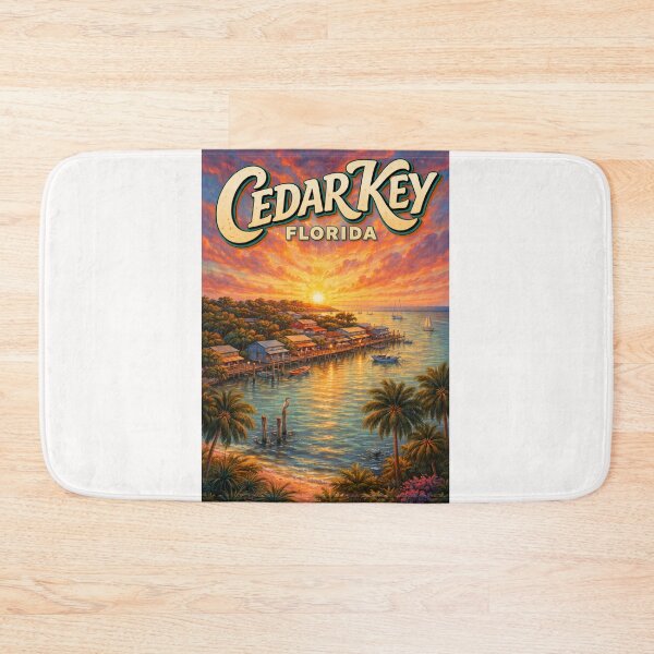 Item preview, Cedar Key Florida Gulf Coast Sunset Over Cedar Key Historic District and Atsena Otie Key designed and sold by Places On Earth.