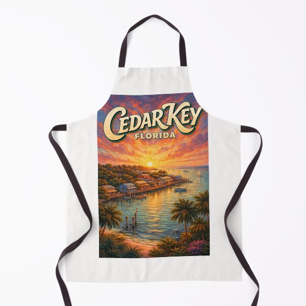 Item preview, Cedar Key Florida Gulf Coast Sunset Over Cedar Key Historic District and Atsena Otie Key designed and sold by Places On Earth.