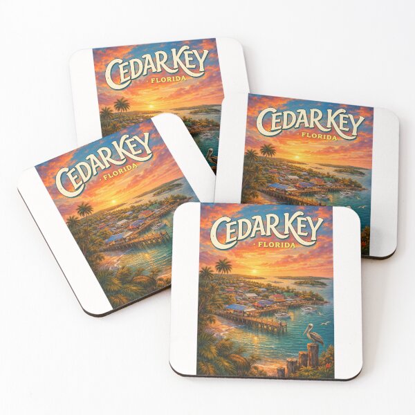 Item preview, Cedar Key Florida Waterfront Sunset with Seahorse Key and Cedar Keys National Wildlife Refuge designed and sold by Places On Earth.