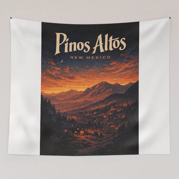 Item preview, Pinos Altos New Mexico Mountain Village Sunset in Gila National Forest near Silver City designed and sold by Places On Earth.