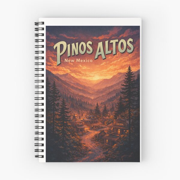 Item preview, Pinos Altos New Mexico Historic Mining Town in Gila Wilderness at Sunset designed and sold by Places On Earth.