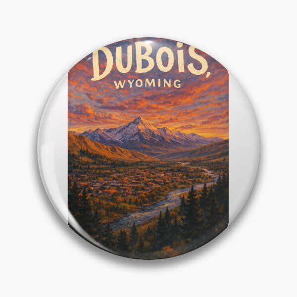 Item preview, Dubois Wyoming Wind River Valley with Absaroka Range and Yellowstone Gateway designed and sold by Places On Earth.