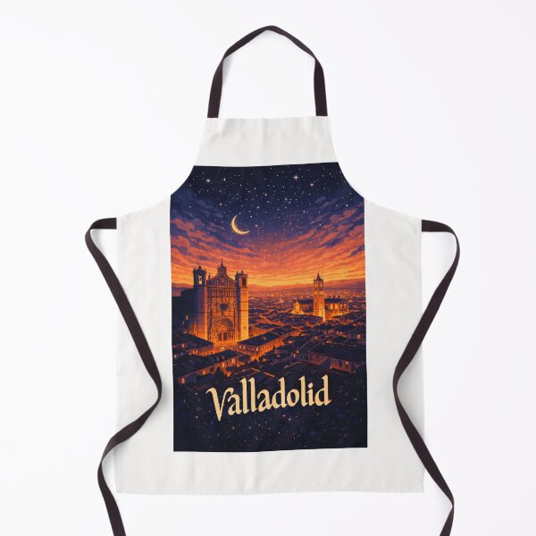 Item preview, Valladolid Spain Historic Cityscape at Night Featuring Catedral de Valladolid and Plaza Mayor designed and sold by Places On Earth.