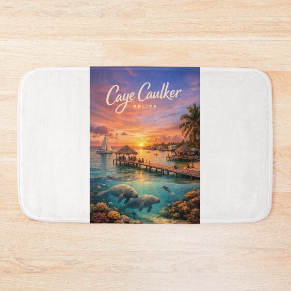 Item preview, Caye Caulker Belize Caribbean Sunset with Belize Barrier Reef and Hol Chan Marine Reserve designed and sold by Places On Earth.