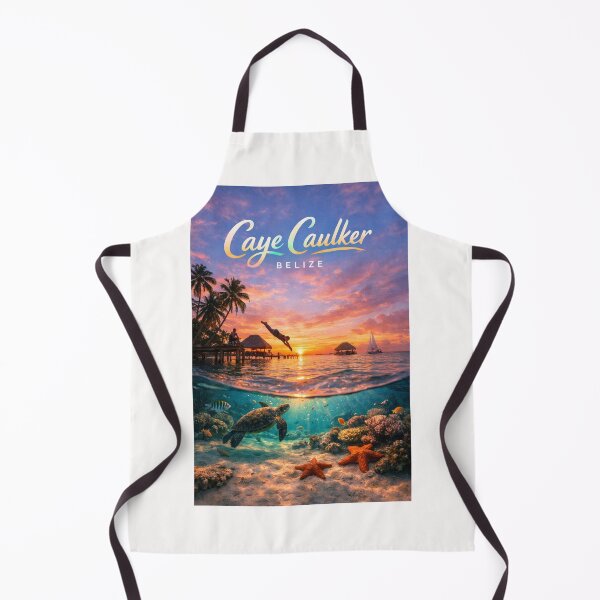 Item preview, Caye Caulker Belize Tropical Reef Scene with Ambergris Caye and Hol Chan Marine Reserve designed and sold by Places On Earth.