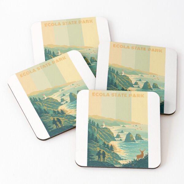 Item preview, Ecola State Park Oregon Coast with Tillamook Rock Lighthouse and Cannon Beach Haystack Rock designed and sold by Places On Earth.