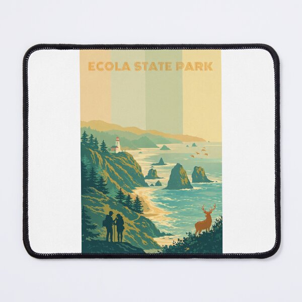 Item preview, Ecola State Park Oregon Coast with Tillamook Rock Lighthouse and Cannon Beach Haystack Rock designed and sold by Places On Earth.