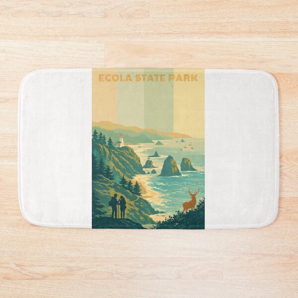 Item preview, Ecola State Park Oregon Coast with Tillamook Rock Lighthouse and Cannon Beach Haystack Rock designed and sold by Places On Earth.