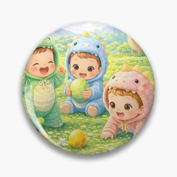 Item preview, Cute Dinosaur Kids Easter Egg Hunt Kawaii Nursery Art designed and sold by Teenidesign .