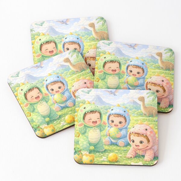 Item preview, Cute Dinosaur Kids Easter Egg Hunt Kawaii Nursery Art designed and sold by Teenidesign .