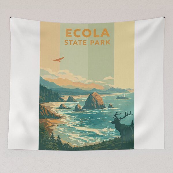 Item preview, Ecola State Park Oregon Coastal Cliffs Near Cannon Beach and Tillamook Head designed and sold by Places On Earth.