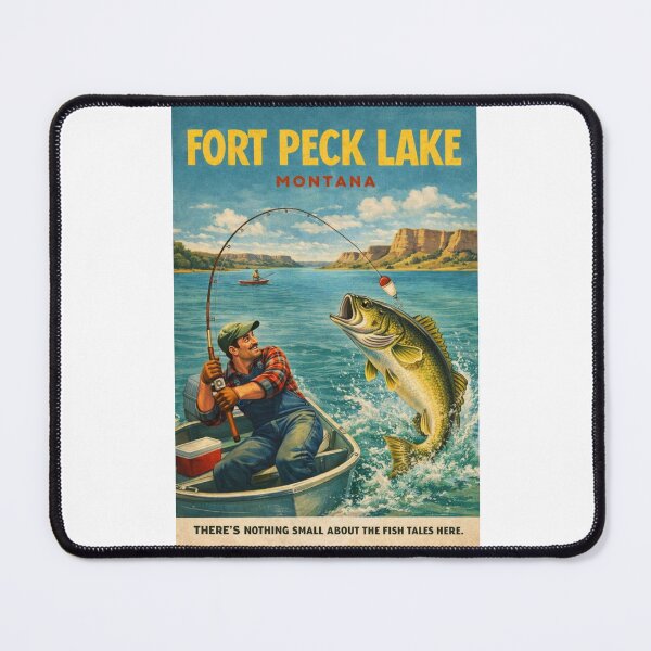 Item preview, Fort Peck Lake Montana Missouri River Reservoir Near Glasgow and Fort Peck Dam designed and sold by Places On Earth.