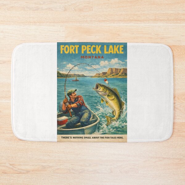 Item preview, Fort Peck Lake Montana Missouri River Reservoir Near Glasgow and Fort Peck Dam designed and sold by Places On Earth.