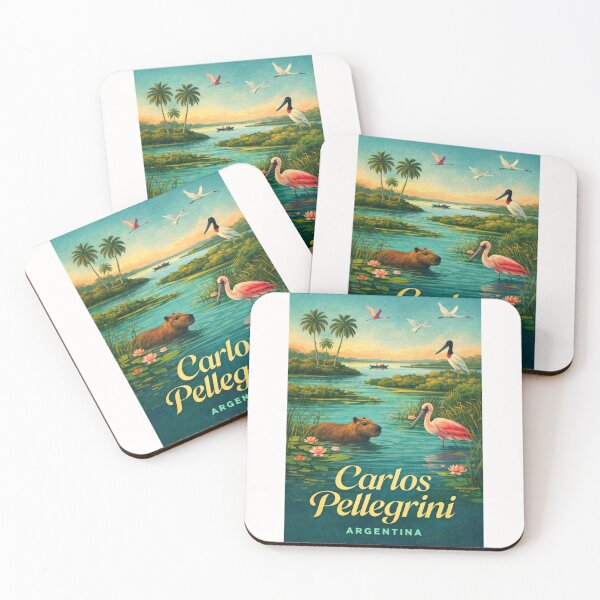 Item preview, Carlos Pellegrini Corrientes Argentina Iberá Wetlands with Laguna Iberá and Esteros del Iberá designed and sold by Places On Earth.