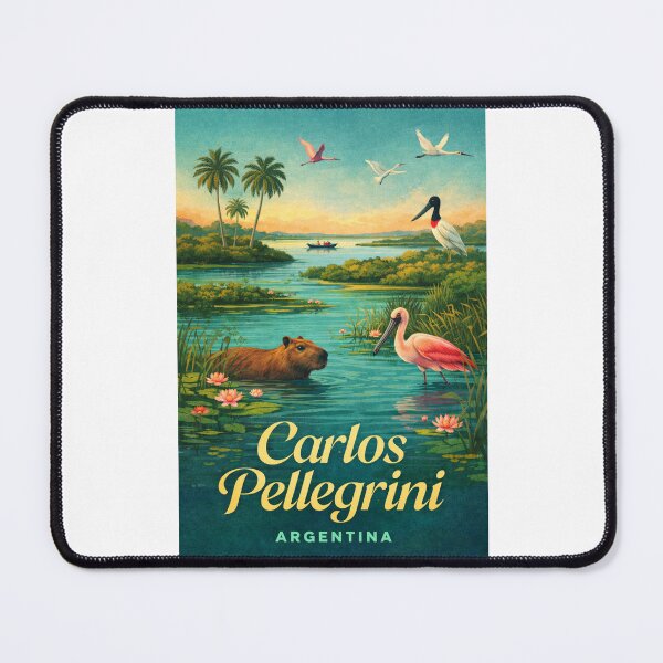 Item preview, Carlos Pellegrini Corrientes Argentina Iberá Wetlands with Laguna Iberá and Esteros del Iberá designed and sold by Places On Earth.