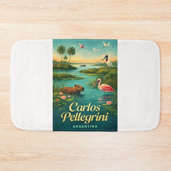 Item preview, Carlos Pellegrini Corrientes Argentina Iberá Wetlands with Laguna Iberá and Esteros del Iberá designed and sold by Places On Earth.