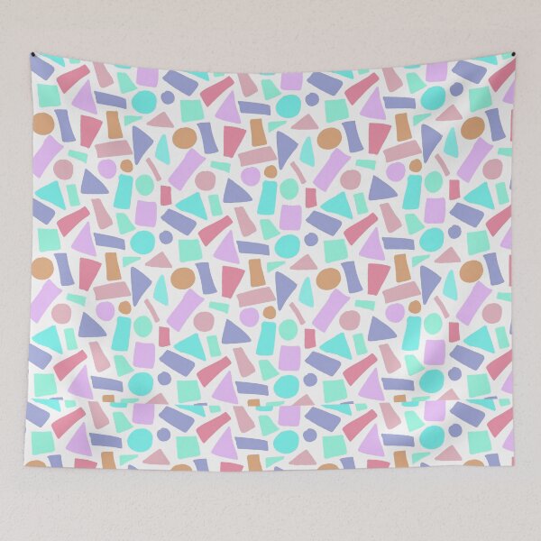 Item preview, Pastel Geometric Shapes Pattern - Memphis Style Abstract Design - Retro 90s Aesthetic designed and sold by Zaya_art.
