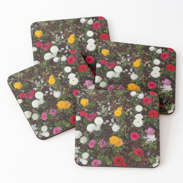 Item preview, Colorful Garden Flowers Top View Natural Floral Pattern designed and sold by onubi.