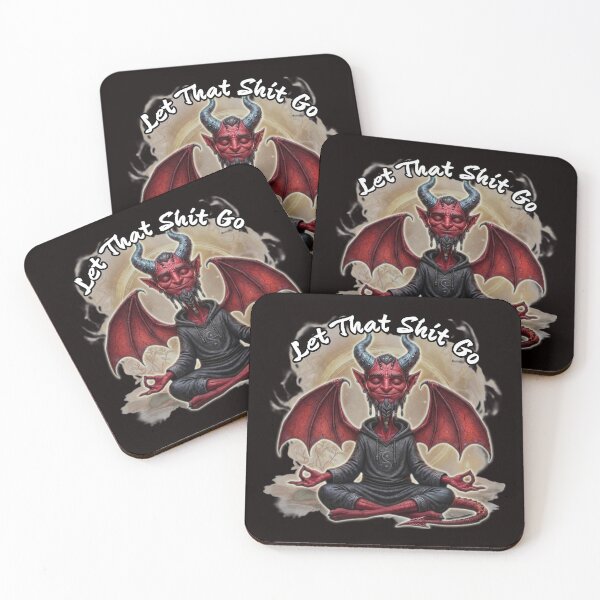 Item preview, Let That Shit Go – Meditating Demon Dark Spiritual Graphic designed and sold by A-T-H.