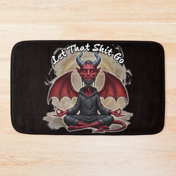 Item preview, Let That Shit Go – Meditating Demon Dark Spiritual Graphic designed and sold by A-T-H.