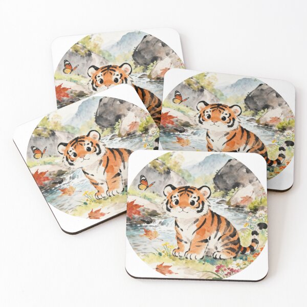 Item preview, Happy Tiger - Colorful Watercolor Design | Year of the Tiger designed and sold by daiiststyle.
