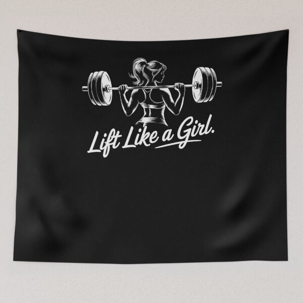 Artikelvorschau, Lift Like a Girl – Fitness-Workout für Frauen im Fitnessstudio: Grafik zur Motivation beim Gewichtheben entworfen und verkauft von alber-garnell.