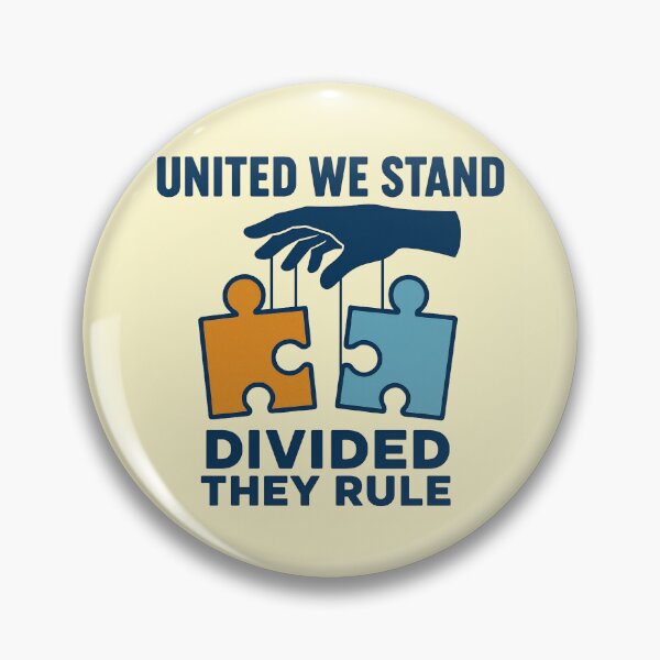 Item preview, United We Stand Divided They Rule – Political Satire Puppet Master Protest Design designed and sold by FunkyVista.