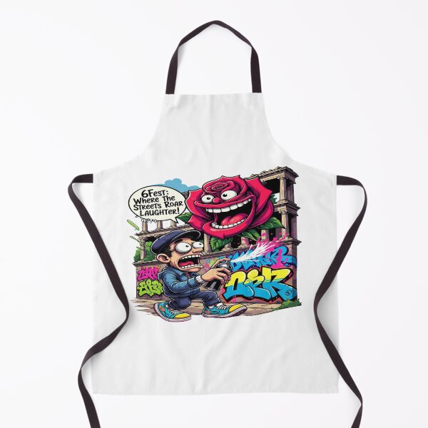 Item preview, 6Fest Plovdiv Street Art T-Shirt – Funny Graffiti Rose “Where Streets Roar Laughter” Urban Festival Design designed and sold by Sushikidsntoddlers.