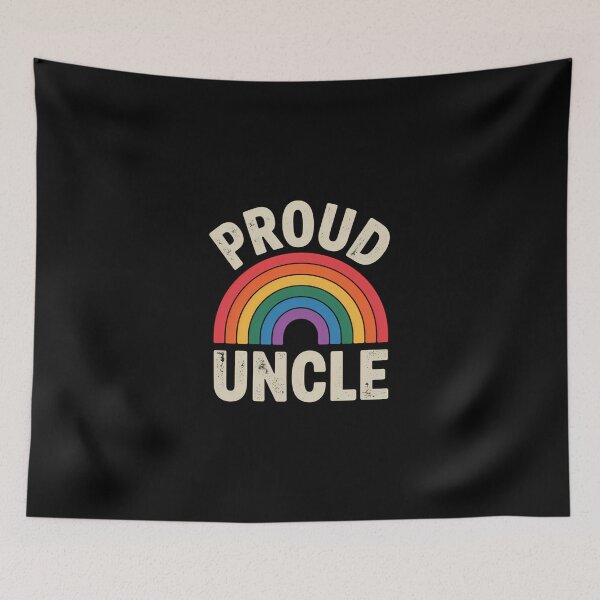 Item preview, LGBTQ Proud Uncle Gay Pride LGBT Ally Family Rainbow Flag designed and sold by VENOM0RIOT.