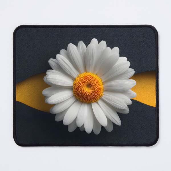 Item preview, Daisy with Yellow Ribbon on Dark Textured Background Floral Contrast Design designed and sold by daila70.