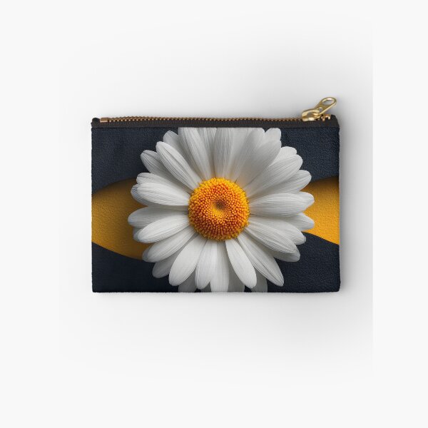 Item preview, Daisy with Yellow Ribbon on Dark Textured Background Floral Contrast Design designed and sold by daila70.