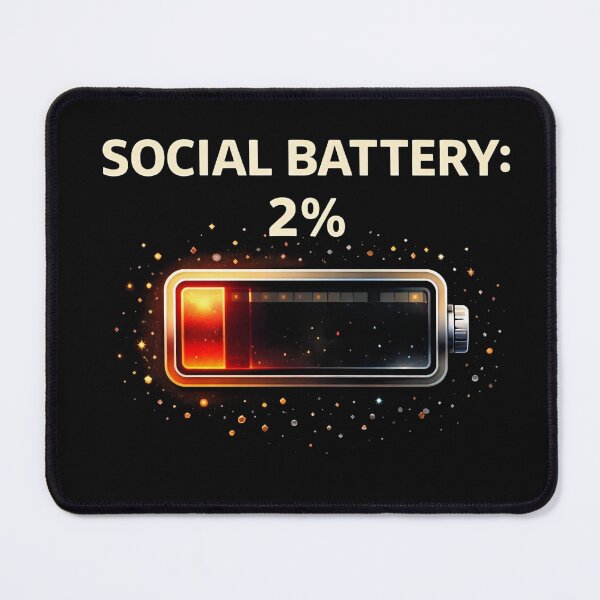 Item preview, Social Battery 2% Introvert Humor Shirt – Social Anxiety Funny Tee – Anti Social Meme Design designed and sold by FunkyVista.