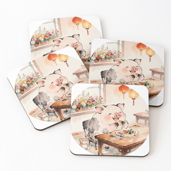 Item preview, Lucky Pig - Colorful Watercolor Design | Year of the Pig designed and sold by daiiststyle.
