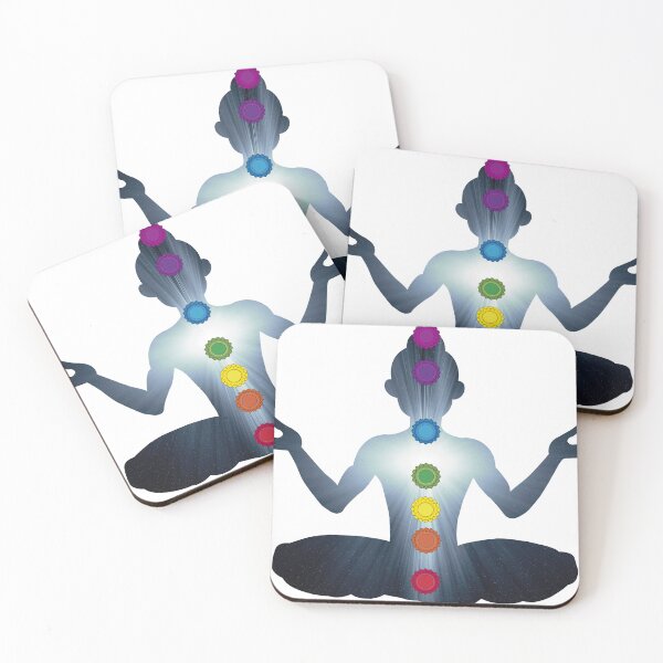 Item preview, 7 Chakras Meditation Yoga Cosmic Silhouette Spiritual Energy Mandala Lotus designed and sold by CLC54.