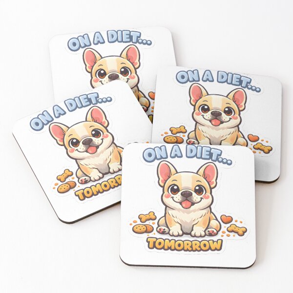 Item preview, On a Diet… Tomorrow – Cute French Bulldog Vet Sticker designed and sold by Bettybee00.
